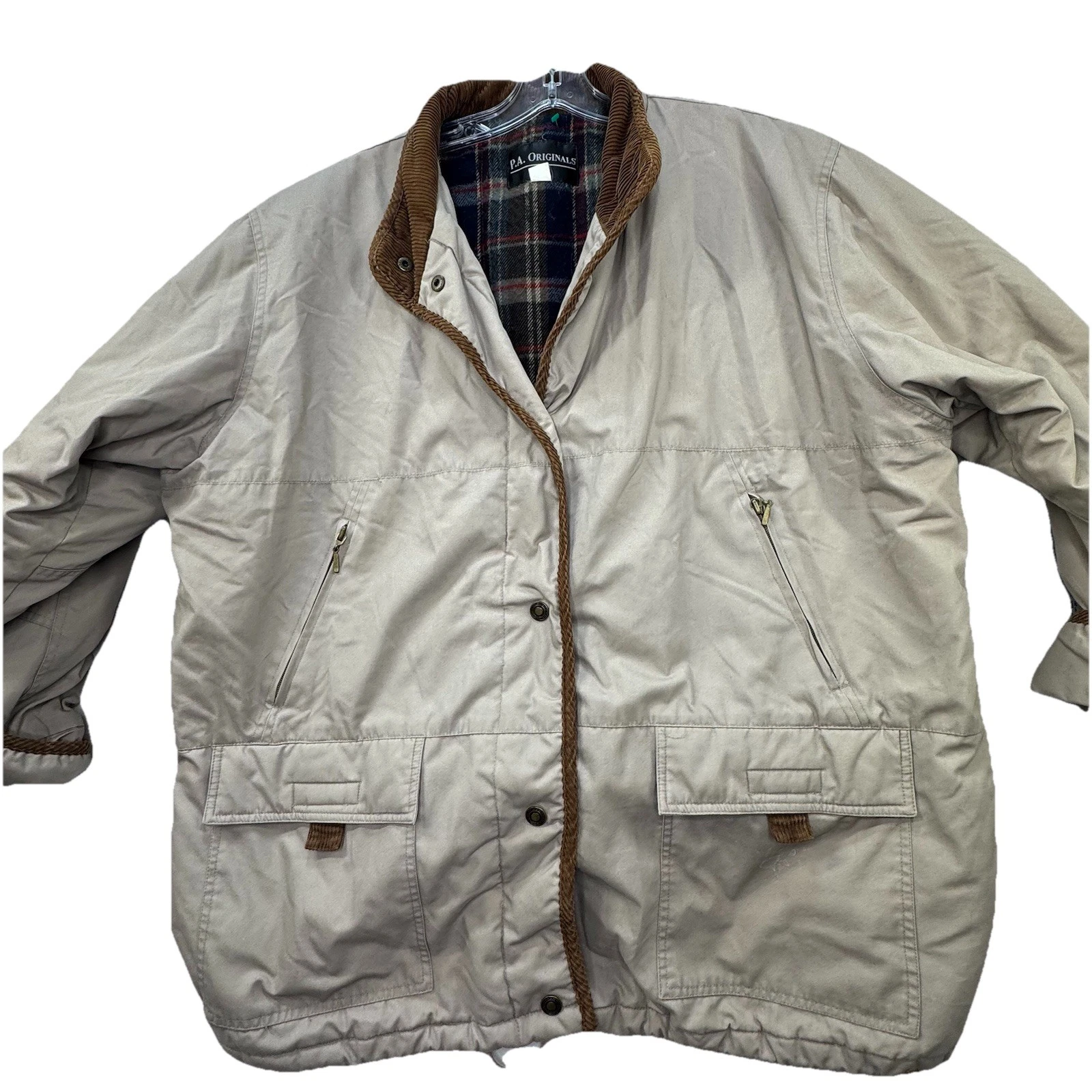 PA Originals Outerwear Parka Coat Men’s 2XL Corduroy Trim Outdoor Chore