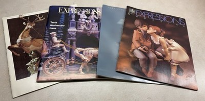 4 Lladro Collectible Reference BOOKS: LOT Expressions Catalogs