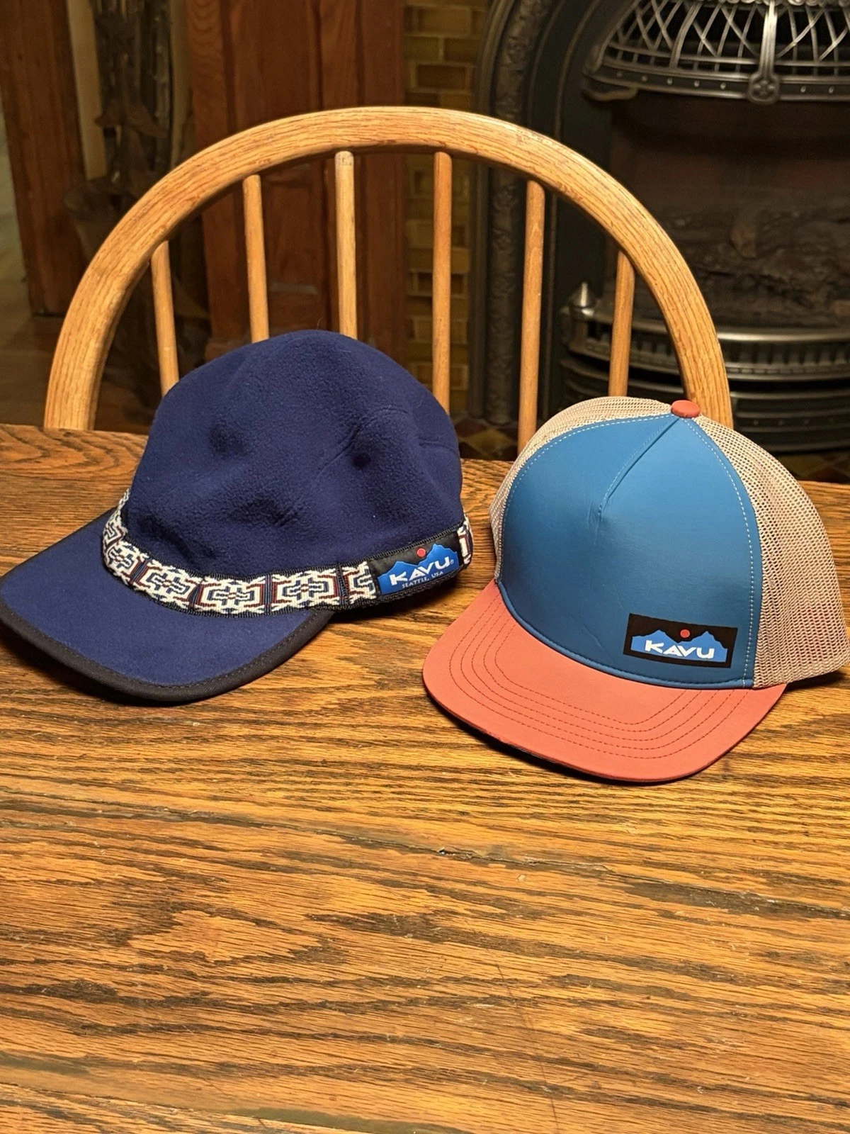 KAVU Fleece Aztec Strapback Hat & Water Walker Trucker Snapback Hat BUNDLE