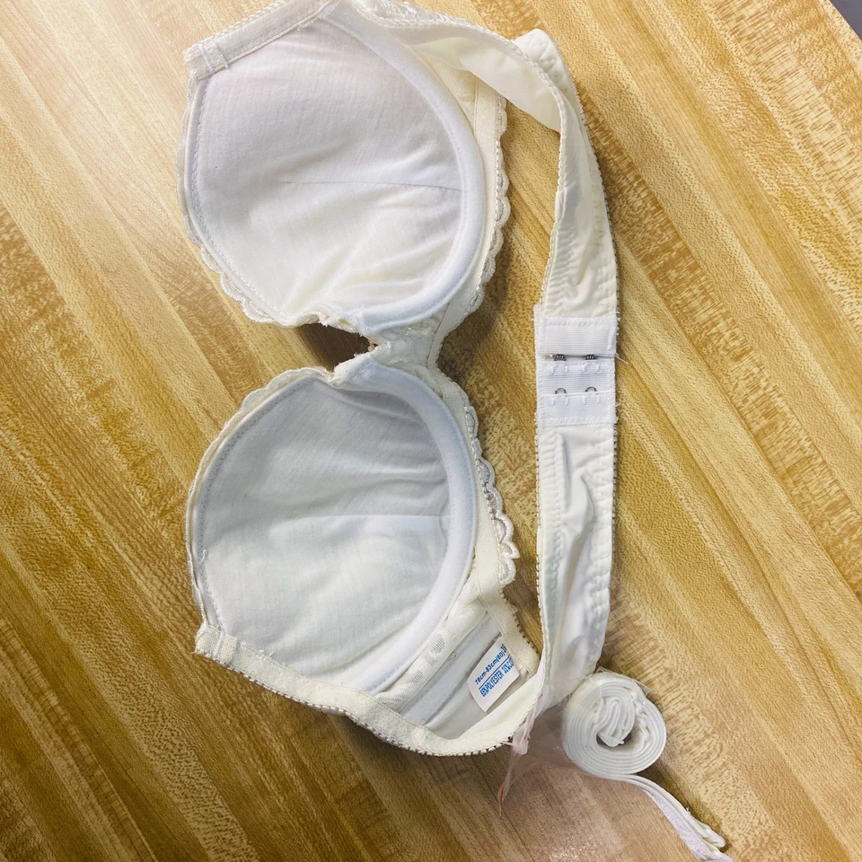 Sujetador Wacoal Wing 36C Encaje Floral Acolchado Blanco Sin Tirantes Multidireccional 80cm Lencería Foto 3 de 3