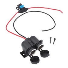 12V Cigarette Lighter Socket with Blade Fuse 15A, 2 Socket Female 2