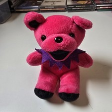 Vintage Grateful Dead Bear Plush Magenta Articulated Steven Smith stuffed 5"