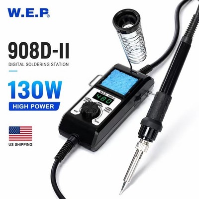 WEP 130W Digital Soldering Iron Kit Adjustable Temperature 110V for Electronics
