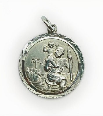 Vintage Silver St Christopher Pendant 