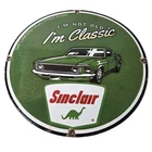 Vintage Sinclair Gasoline Sign - Service I'm Classic Gas Pump Porcelain Sign