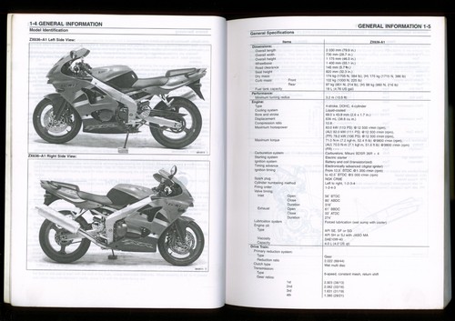 Kawasaki ZX6R A1 (2002) Manuale Officina Libretto Riparazione ZX 6R Ninja 636 A FA56 - Foto 4 di 24