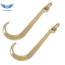 2 × 15 Inch J Hook Heavy Duty G70 Tow Axle Strap Wrecker Roll back Clevis Tow