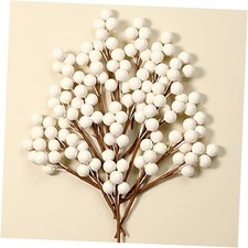 360 Pieces Artificial Holly Berries Christmas Winter Fake Berries Glossy White