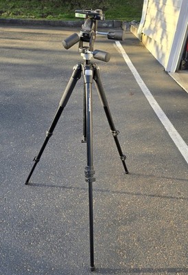 Manfrotto Bogen 3021BN Heavy Duty Tripod 70'' Legs Ext & 3047 3-Way Pan Tilt Head