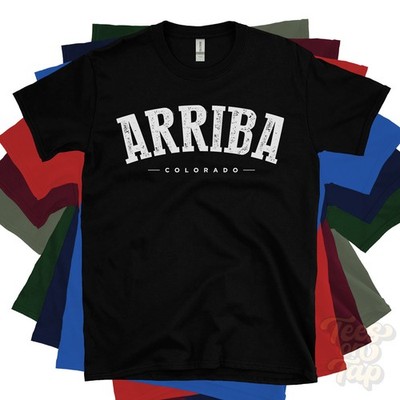 ARRIBA COLORADO T-SHIRT Hugo Lincoln USA retro varsity style hometown gift idea