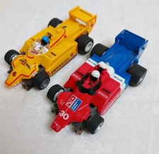 TYCO Ho 440 X2 Slot Car Pennzoil 4 Yellow red Indy, 30 Dominos Indy F1 Car