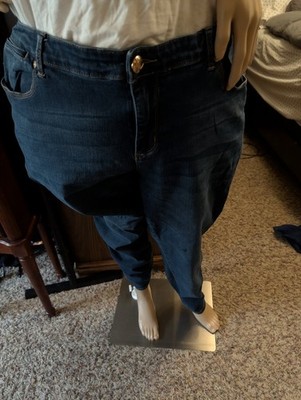 MELISSA McCARTHY SEVEN7 Womens Size 22W Dark Blue Classic Legging Jeans
