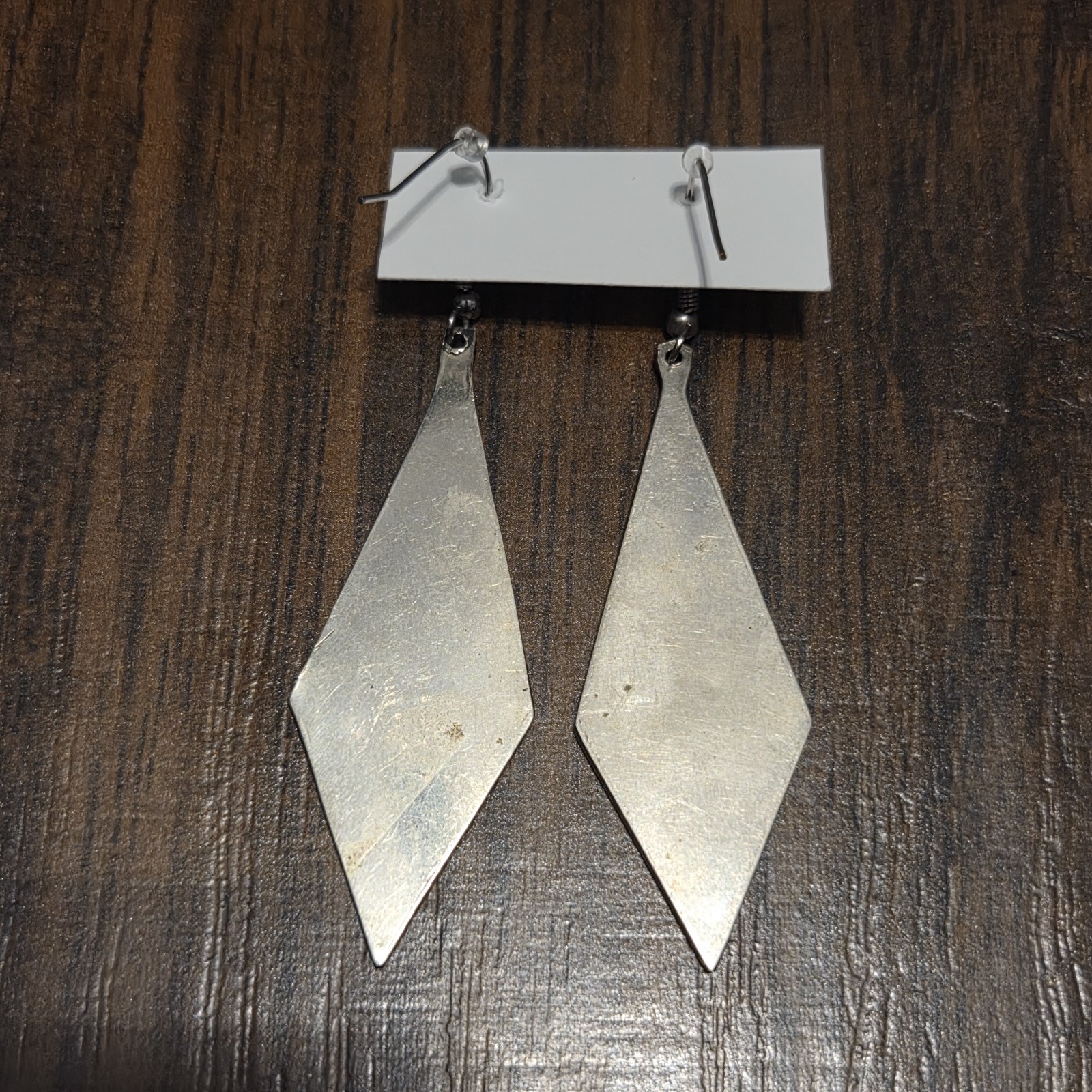 Silver Shell Inlay Dangle Earrings - image 2