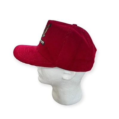 Vtg Snap-on Red Corduroy New Era 80's 90's Snapback Trucker Cap