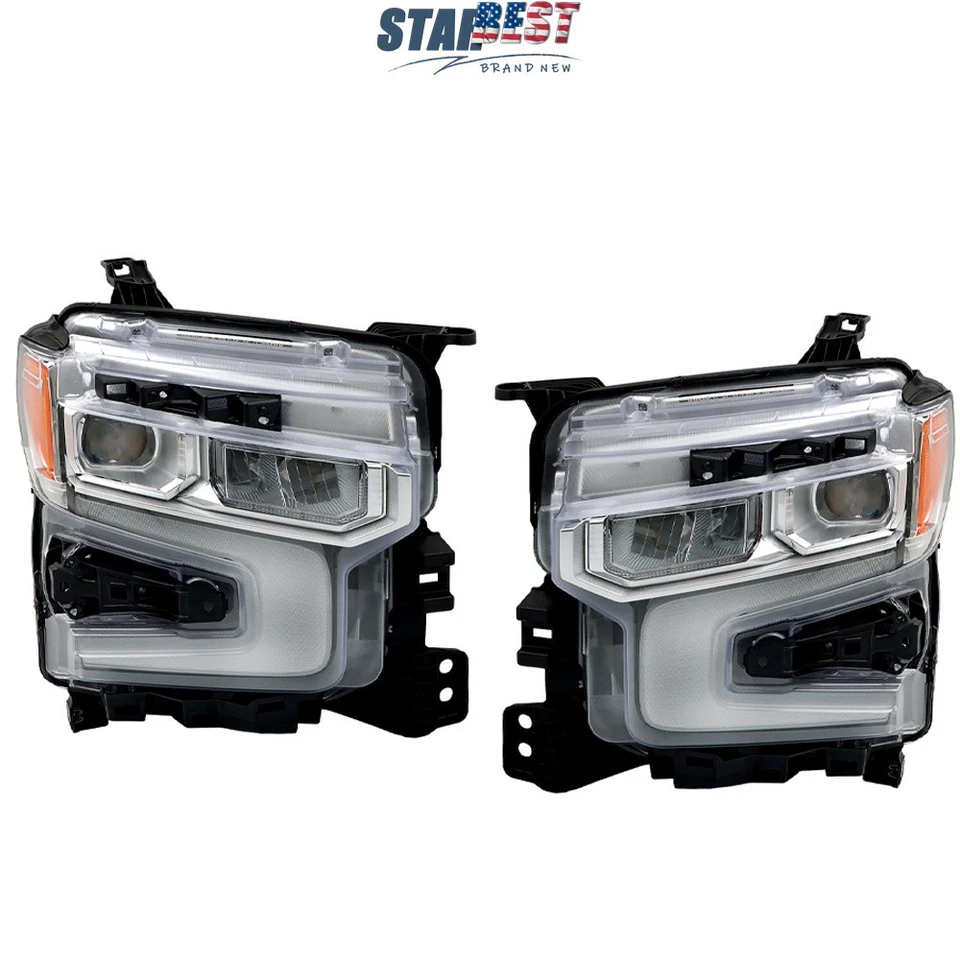 Faróis laterais esquerdo+direito para Chevrolet Silverado 1500 LTZ RST 2022-2024 LED - Imagem 4 de 4