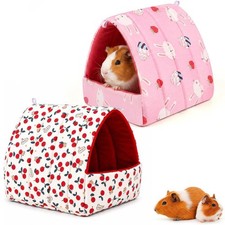 Guinea Pig Bed House, Washable Cave Cozy Hamster Small Animal Beds Guinea