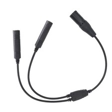 35cm Aviation Headset GA Dual Plugs to for Airbus 5 Pin XLR Headset Adapter