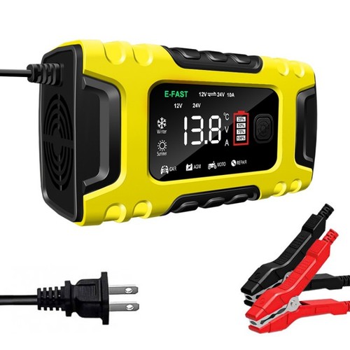 Smart 10A Battery Charger For Lifepo4 Lead Acid AGM 12V 24V Car Truck Boat Moto - Picture 3 of 16