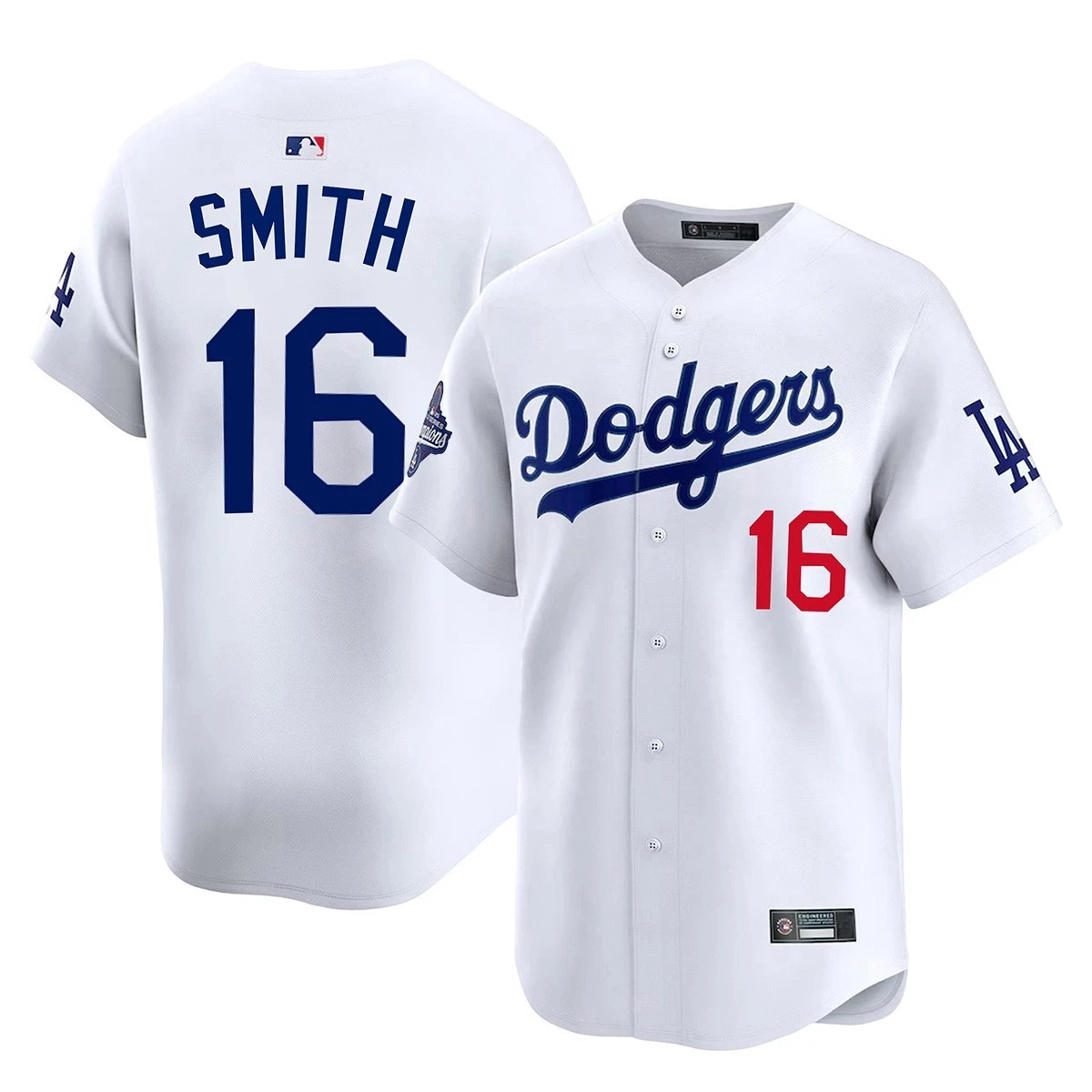 Dodgerss Men's #16 Will Smith 2025 World Series Champions Home Jersey