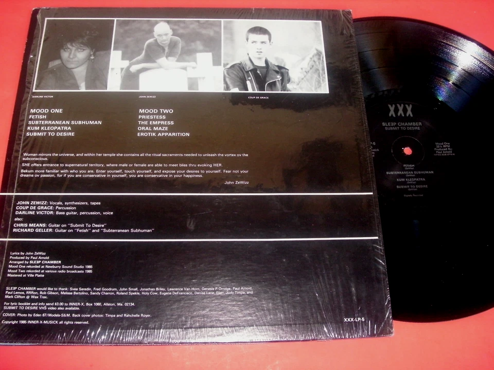 SLEEP CHAMBER "SUBMIT TO DESIRE" RARE 1985 GOTHIC DARKWAVE  INDUSTRIAL LP XXX NM - Image 2 of 4