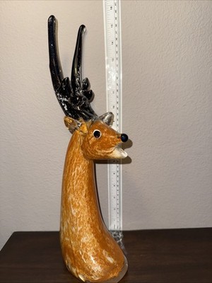 Hand Blown 16in Glass Deer Sculpture  Sold By Corning Museum Of Glass, New York