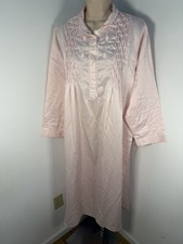COLLETTE By MISS ELAINE Pink Nightgown L satin outer, flannel inner