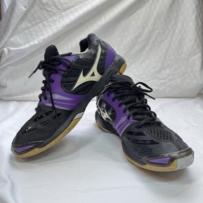 Mizuno Wave Tornado X Womens Volleyball Shoes Black/purple V1GC161267 Size 10.5W
