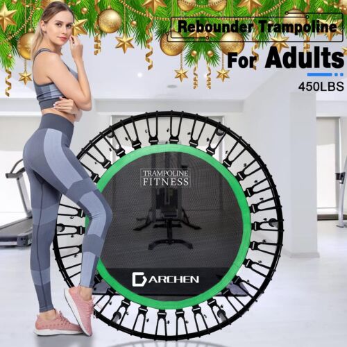 450lb Trampoline Adult Indoor Rebounder Exercise Workout Fitness Safely Cushione