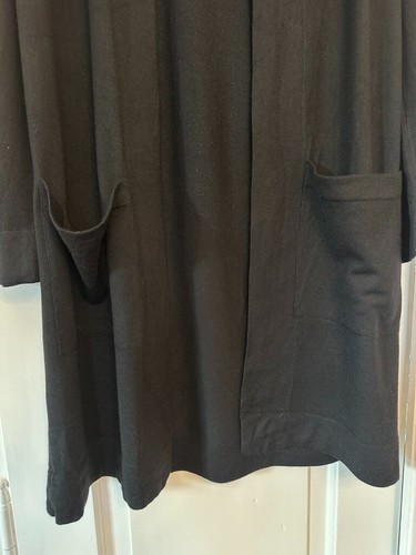 Alpha Studio cardigan lungo cappotto nero lana merino 34 36 38 S M - Foto 2 di 11