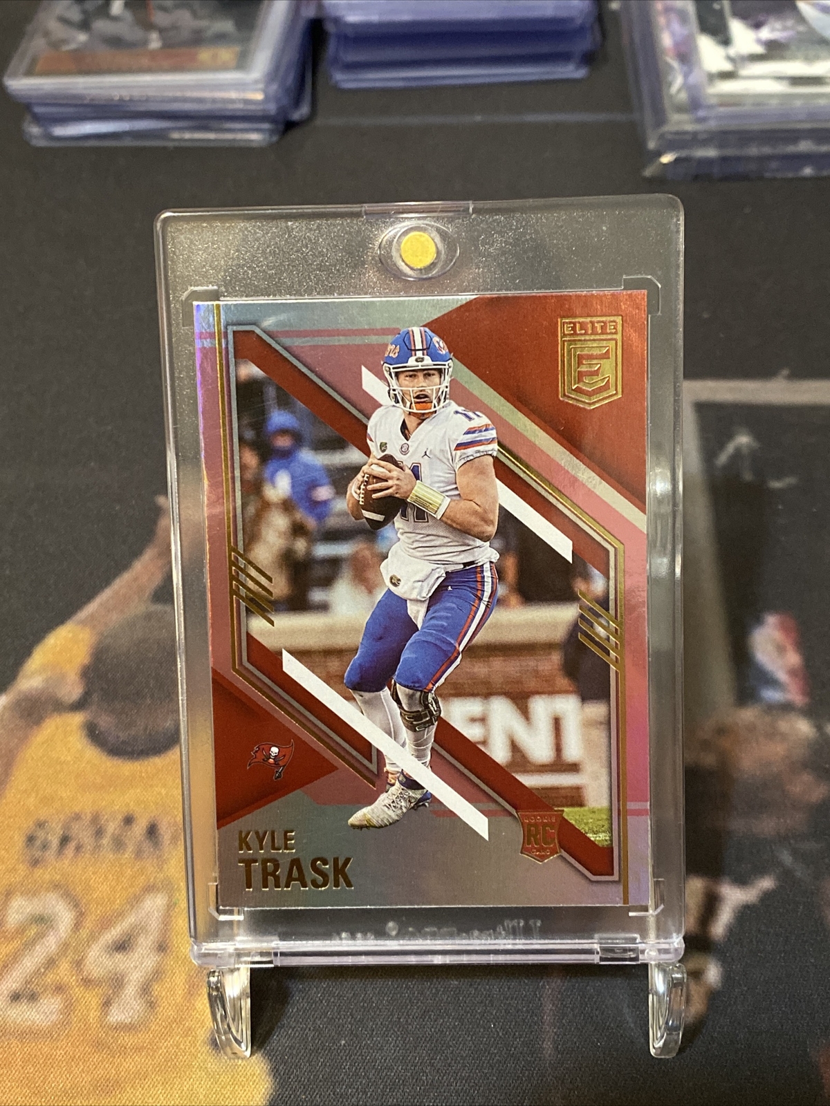 2021 Donruss Elite Kyle Trask Pink Parallel Rookie Card No. 106 Buccaneers