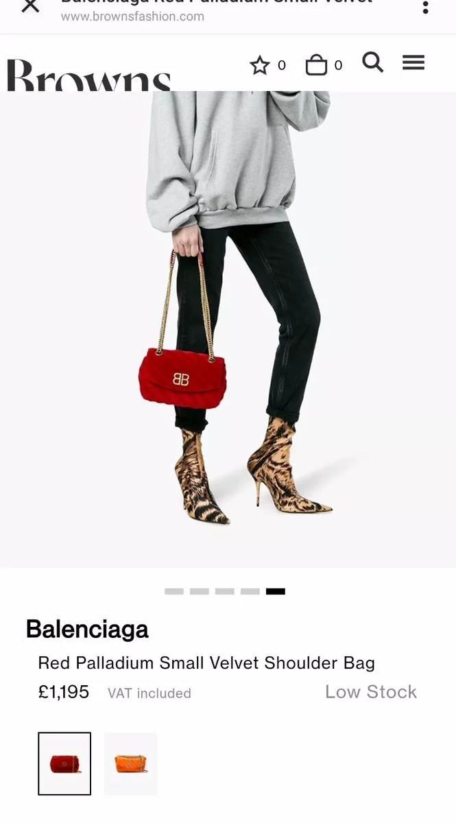 Small red hotsell balenciaga bag