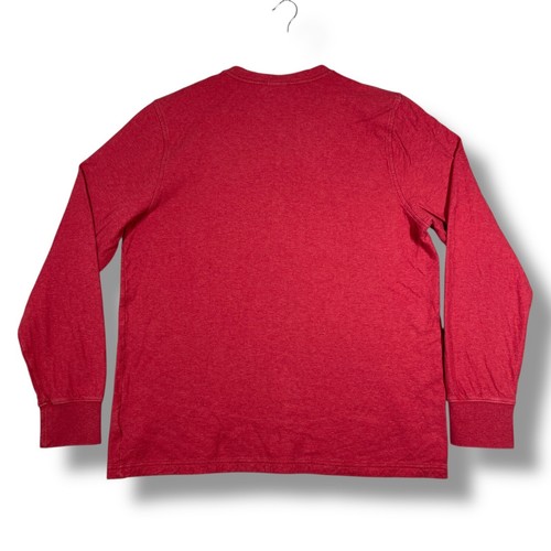 Brooks Brothers Lined Henley Shirt Mens XL Solid Red Lounge Casual Preppy - Picture 4 of 7