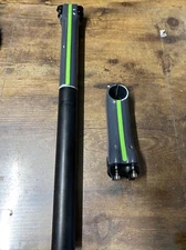 Enve custom painted carbon seatpost and stem 31.6 31.8 110 mm  (8691-134)