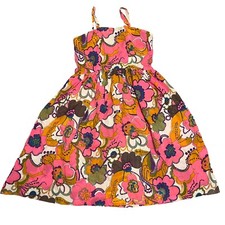 1970s Floral Tea Length Hippie Boho Dress Talon Zipper Flowy Vintage 70s