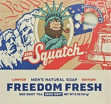 Dr. Squatch Freedom Fresh Limited Edition Soap New