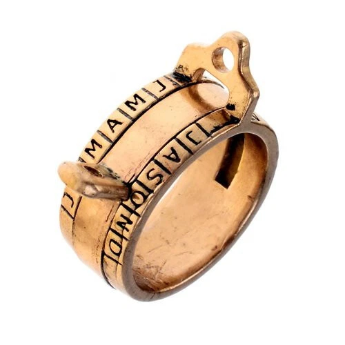 Sonnenuhr Bauern Ring LARP Zubehör Accessoire Schmuck Bronze Neu - Bild 3 von 3
