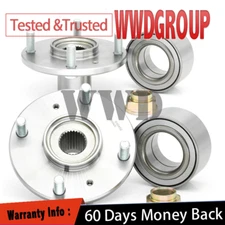 Pair Front Wheel Bearings and Hubs For 1998-2002 Honda Accord FWD Only