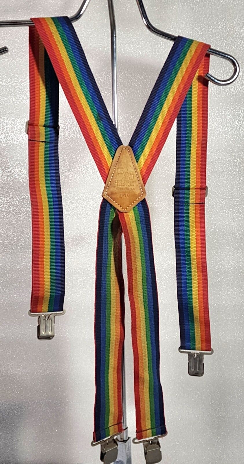 Rainbow Suspenders Mork Mindy Pride Vintage 70's … - image 1