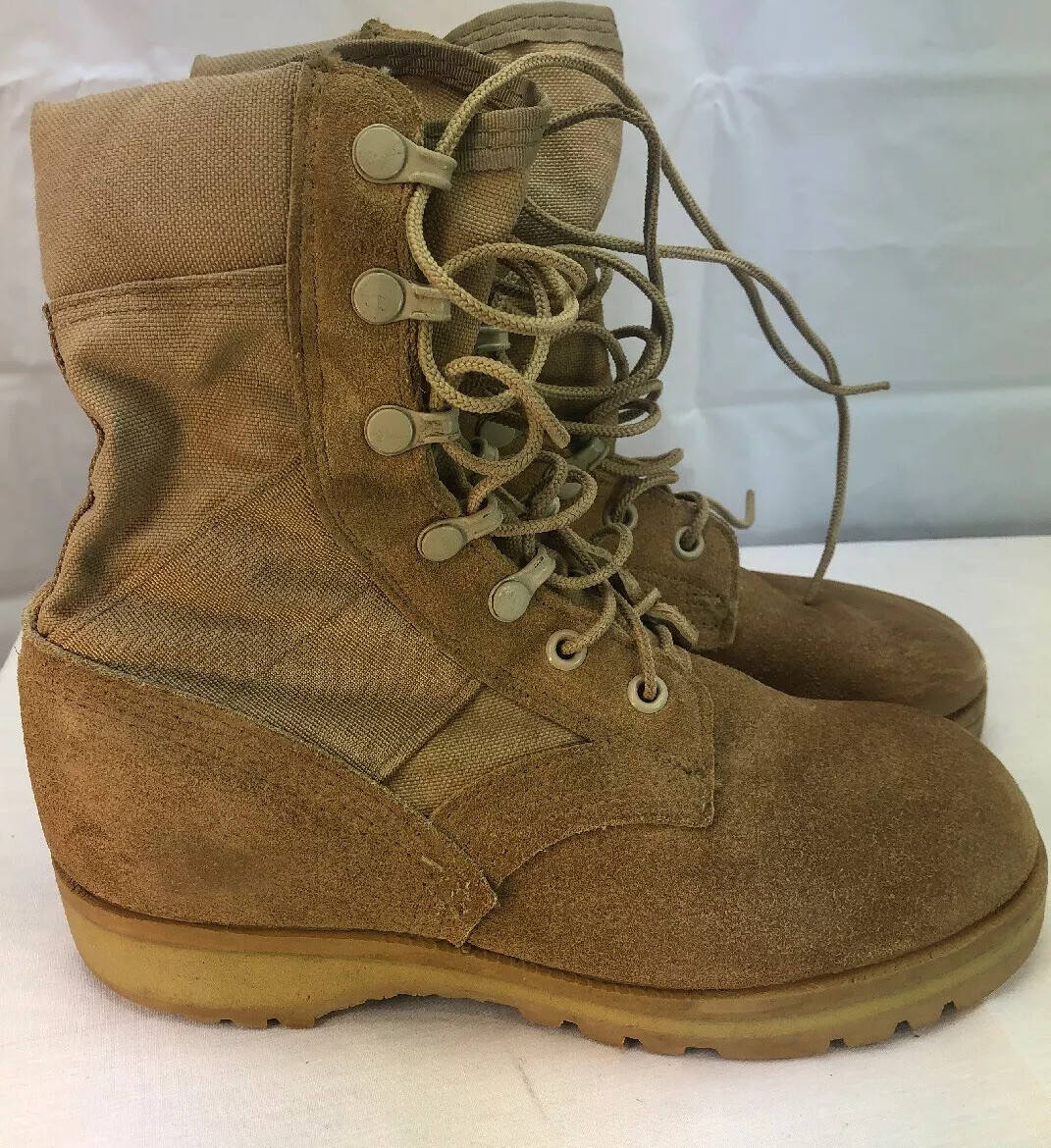 Wellco Military Combat Boots Tan Suede 