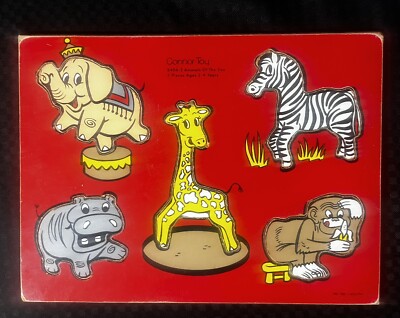 Connor Toy Wood Puzzles: 8406-2 Animals Of The Zoo, & 8406-4