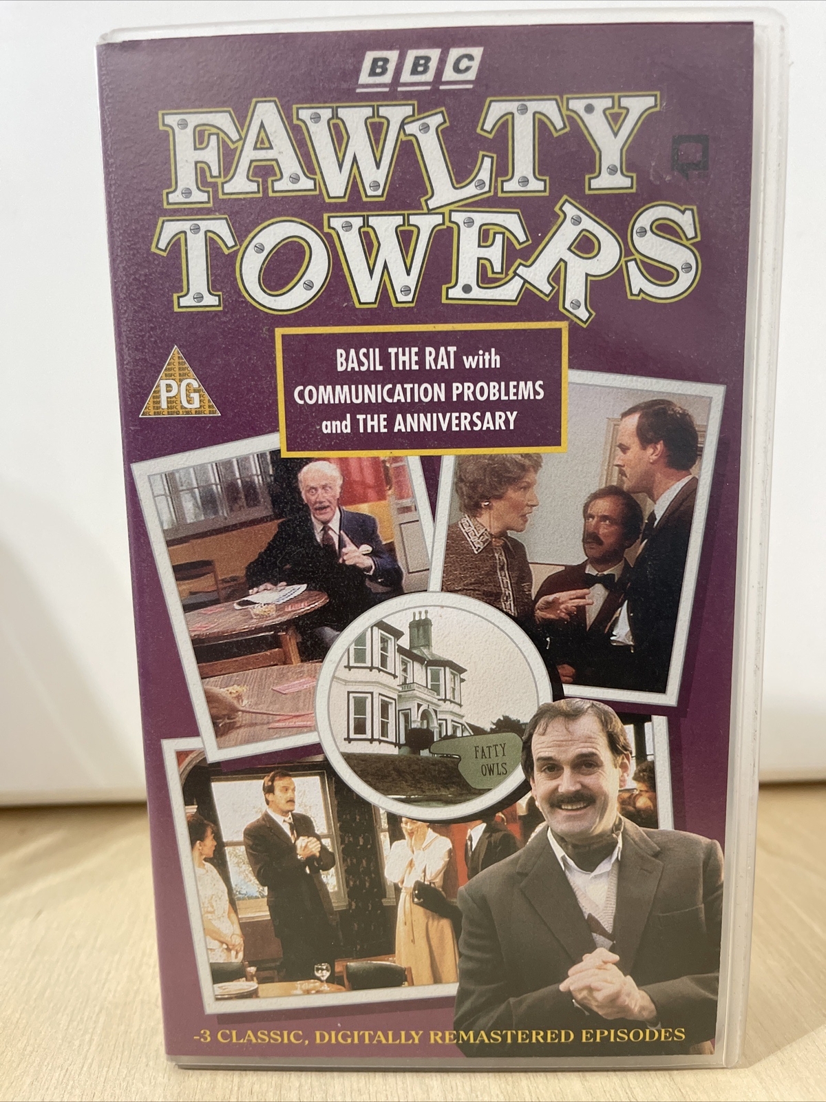 BBC FAWLTY TOWERS VHS VIDEO:Basil The Rat,Communication problems,The Anniversary
