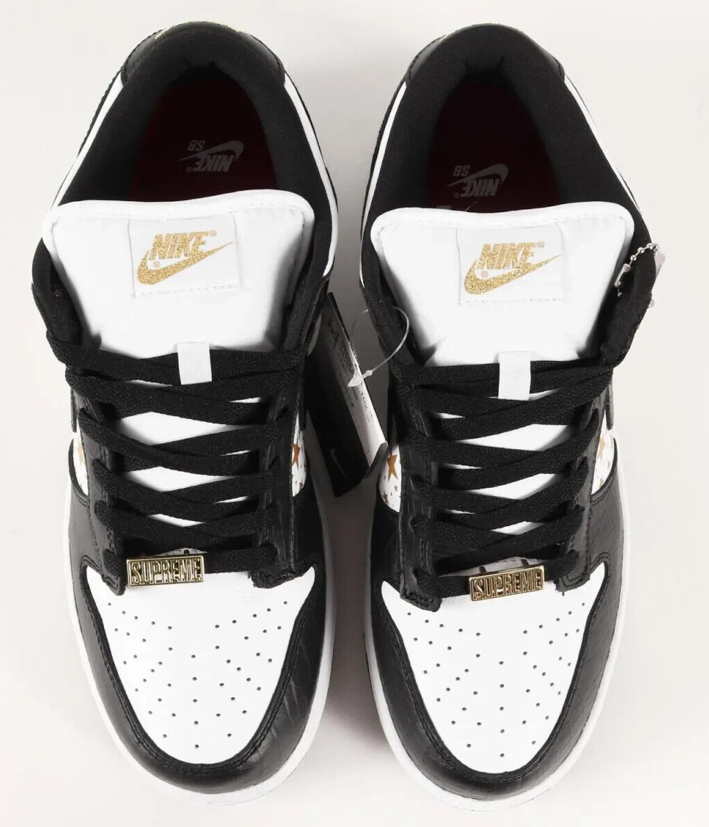 Supreme x Nile Shoes ''Gold Stars'' SB Dunk Low OG QS New size US9.5/27.5 cm