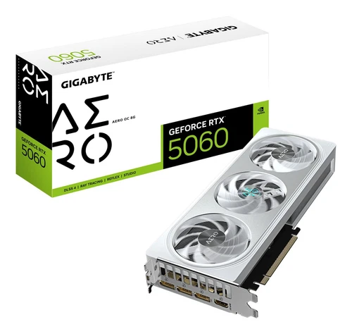 Gigabyte Geforce RTX 5060 Aero Oc 8G Tarjeta Gráfica - 8GB GDDR7,128bit,PCI 5.0