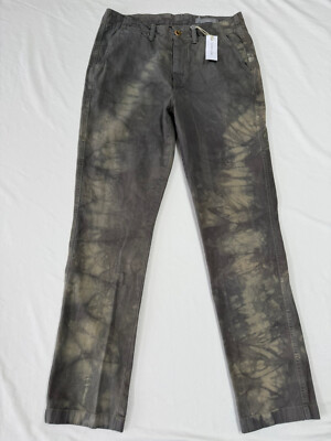 Outerknown Canvas Utility Pants Mens 31x31 Gray Tie Dye Chino Hiking New NWT