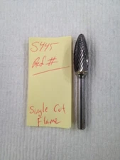 1 NEW FALCON / SGS 1/4" SHANK CARBIDE BURR. SH-5. SINGLE CUT. USA MADE (S445)
