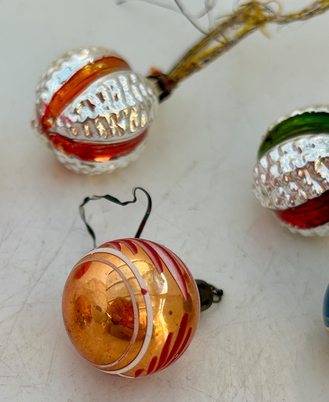 Vintage Glass Christmas Tree Baubles eBay