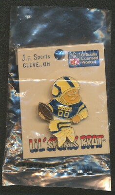 VINTAGE 1989 LIL' SPORTS BRAT INDIANAPOLIS COLTS PLAYER ENAMEL FOOTBALL PIN NIP