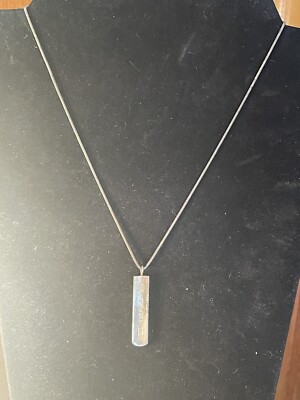 Tiffany & Co 1837 Bar Pendant Necklace. Sterling Silver 925