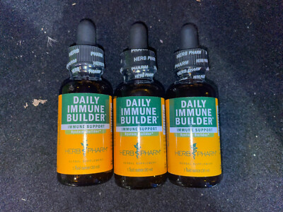 3x Bottles Herb Pharm 1oz Each Daily Immune Builder Immune Support Exp 12/2026