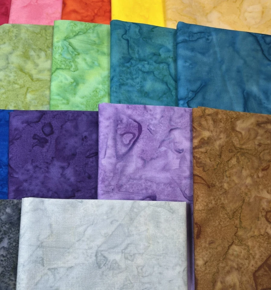 Bali Granite Hill Batik Fabric ~ 23 Fat Quarter Bundle #1 ~ Bright ~ Benartex - Image 3 of 4